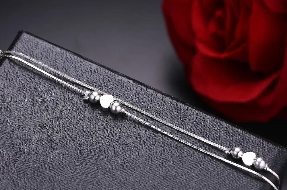 Романтические двухслойные браслеты в форме сердца для женщин, модные браслеты с кристаллами S9, браслеты для подарков