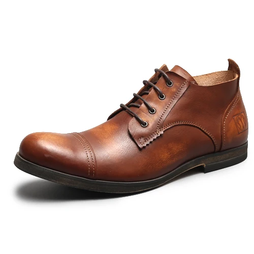Лидер продаж; мужская кожаная обувь в винтажном стиле; удобные повседневные оксфорды в стиле ретро с круглым носком на шнуровке; туфли на плоской подошве в британском стиле; Цвет черный, коричневый