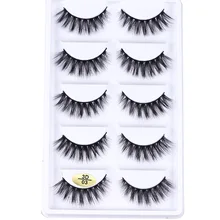 5 пар ручной работы хлопок стебель воды норки накладные ресницы Набор нарощенных ресниц плотные натуральные ресницы сценический макияж накладные ресницы