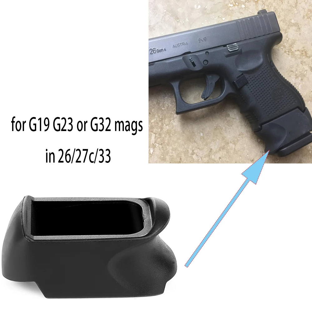 Magorui X-адаптер патрона для Glock 26 27C использовать G19 G23 или G32 Mag в GlockG26 G27 или G33 черный