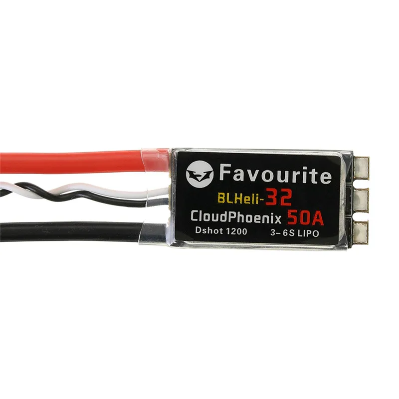 

Favourite FVT CloundPhoenix 50A BLheli_32 3-6S DShot1200 Brushless ESC for RC Models Multicopter Frame Motor Part Accs