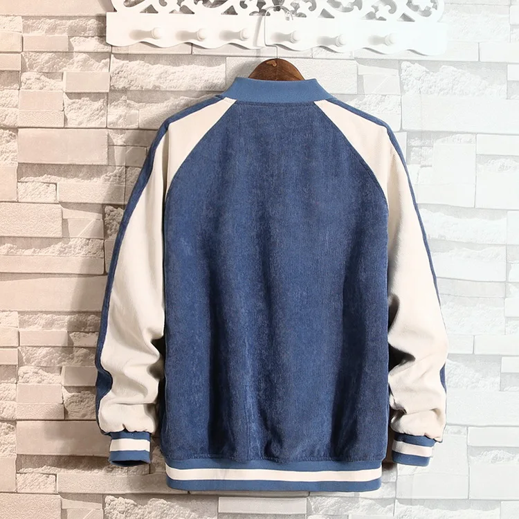 Günstige Grandwish Baseball Jacke Herren mit Taste College Patchwork Jacke Mantel Männer Plus Größe M 3XL Bomber Jacke Männer Mode, DA743
