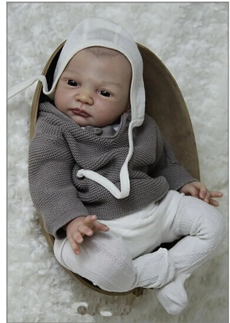 Reborn Baby Kits Silikon Vinyl Kopf Arme Beine für Neugeborene Baby Doll 18 