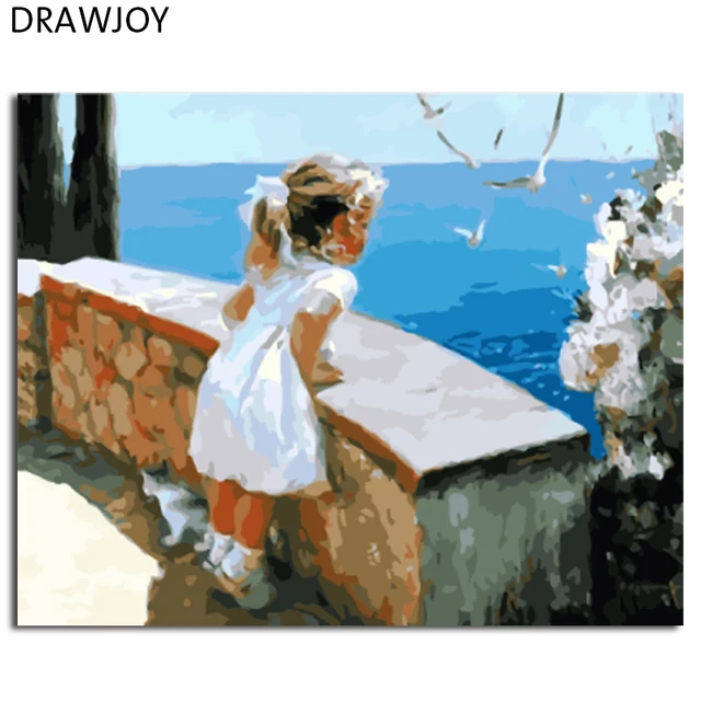 DRAWJOY Incorniciata di Arte Della Parete Foto Pittura By Numbers Di Piccolo rag DRAWJOY Incorniciata di Arte Della Parete Foto Pittura By Numbers Di Piccolo rag