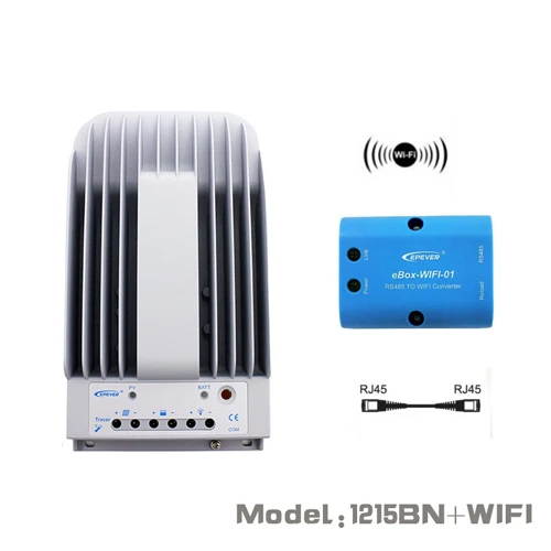 Tracer 1215BN 10A MPPT Контроллер заряда 12 В 24 в ЖК-регулятор epever MT50 Wi-Fi Bluetooth ПК связь мобильное приложение WY - Цвет: Add WIFI