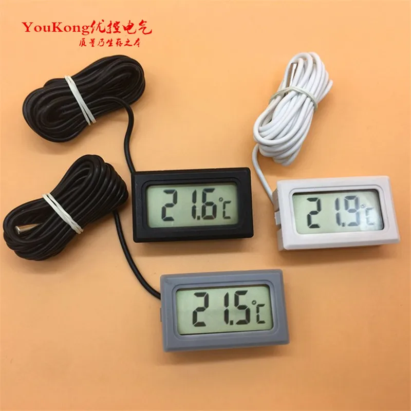 

Tpm-10 1.5" LCD Digital Fish Tank Electronic Refrigerator Thermometer 1M Wire probe - Black (2 X LR44 battery)