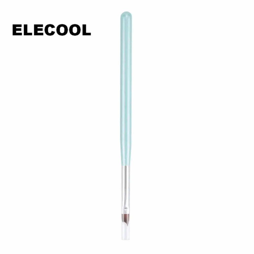 ELECOOL, 4 цвета, лак для ногтей, полумесяц, французский светильник, ручка для терапии, деревянная ручка, инструмент для маникюра, точечного дизайна ногтей - Цвет: Green