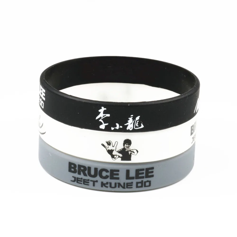 

New Bruce Lee Silicone Bracelets JEETKUNEDO Wristbands Martial Arts Chinese Kungfu Superstar Silicon Bangles Gifts SH280