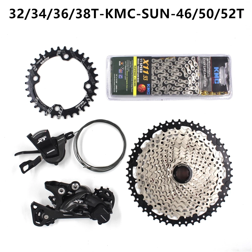 Shimano XT M8000 bike Derailleurs 11-46//50T KMC Chain MTB Groupset 32//34//36//38T
