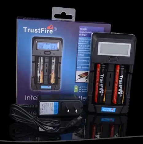 

TrustFire TR-011 Digital Smart LCD Display Battery Charger+2pcs TrustFire Protected 18650 3.7V 2400mAh Li-ion Battery,20set/lot