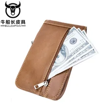 BULLCAPTAIN Для мужчин из натуральной кожи талии пакеты Fanny Pack сигареты кошелек мужской военной поясной ремень сумки Повседневное мобильный телефон сумки