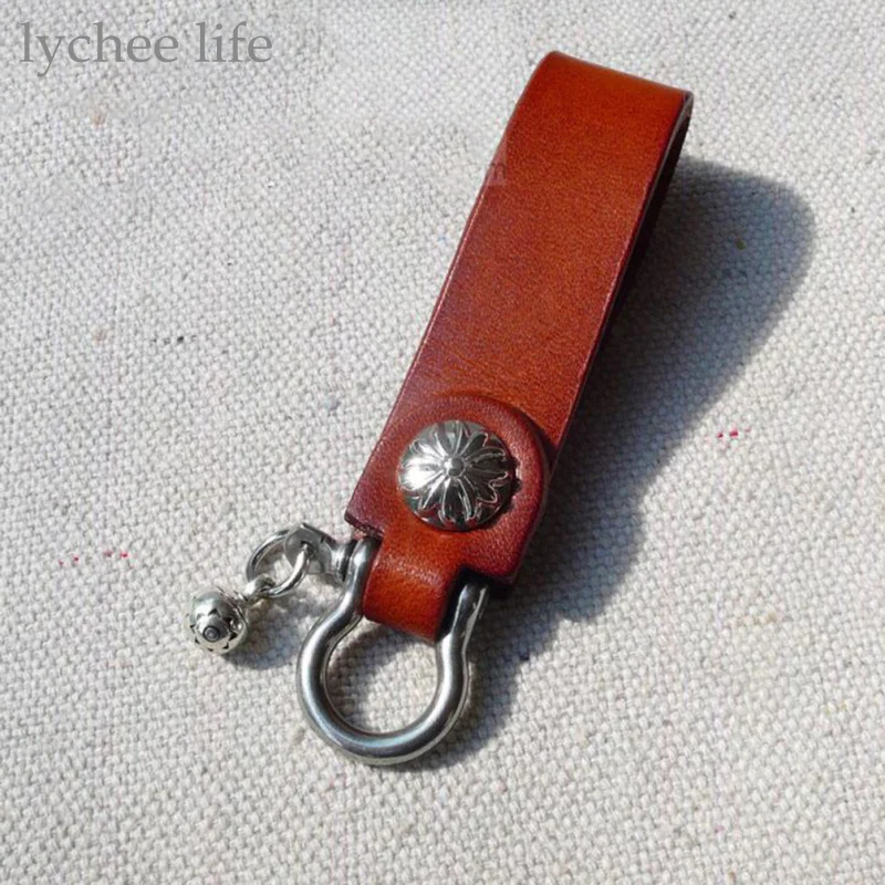 Lychee DIY кожаное ремесло кольцо для ключей в форме инструмента шаблонный нож перфоратор ручной работы кожаный брелок резак ручной инструмент