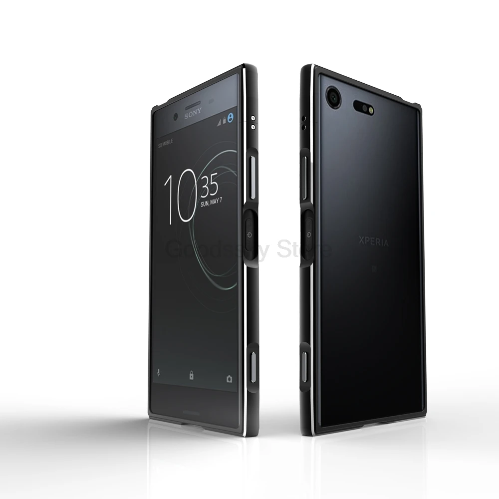 Чехол для sony Xperia XZ1 высокий светильник алюминиевый Блестящий зеркальный бампер для sony Xperia XZ Премиум Тонкий металлический каркас крышка с винтом