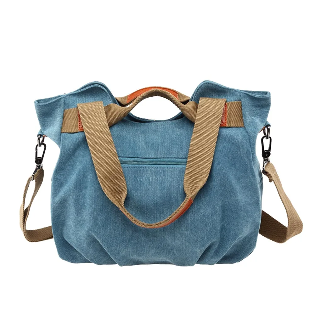 

New Arrival Women Casual Vintage Hobo Canvas Daily Top Handle Shoulder Bag Tote Shopper Handbag
