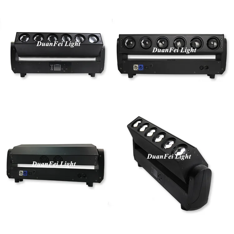 6x40W ZOOM Wash Moving Head Beam