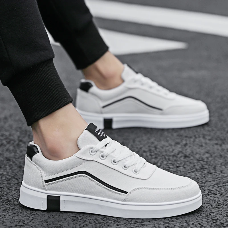 

2019 new spring Korean version of the trend of men's shoes wild breathable casual canvas shoes men's small white tide summer