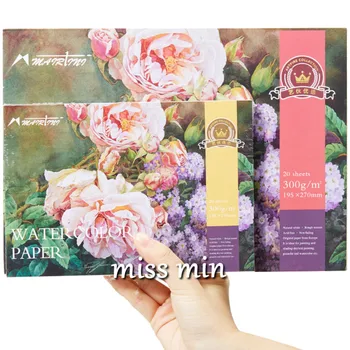 

Matini 300g Mixed Cotton Watercolor Paper Four-sided Glue Watercolor Paper 16k 32k Watercolor Paper