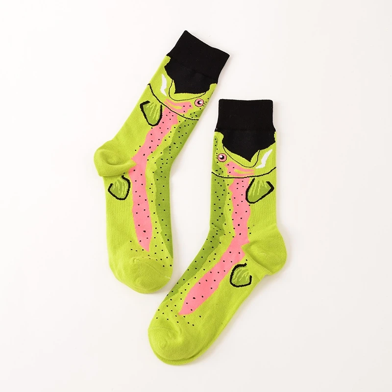 Новинка года; модные удобные носки из хлопка для женщин и мужчин; забавные Брендовые повседневные дизайнерские носки в британском стиле Харадзюку; Новинка; Sox; - Цвет: eel print