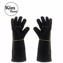 Ким юаней дороже; 013/027L сварочные перчатки термостойкий парик для черных женщин сварочный аппарат/Пособия по кулинарии/выпечки/камин/животных обработки/барбекю черный 14in и 16 дюймов