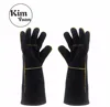 KIM YUAN 013/027L Welding Gloves Heat Resistant for Welder/Cooking/Baking/Fireplace/Animal Handling/BBQ Black 14in&16inches ► Photo 1/6