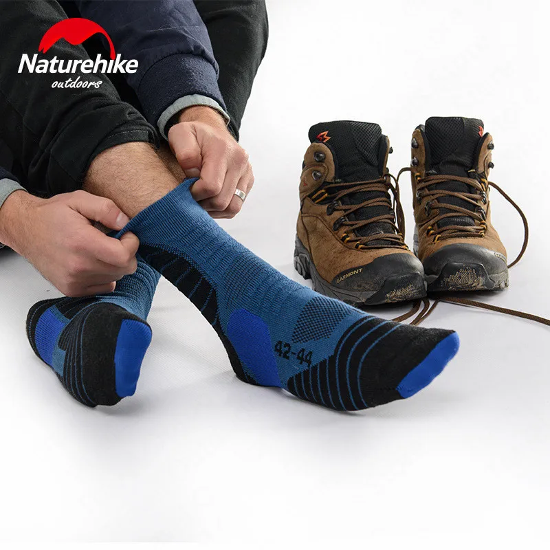 Зимние спортивные носки Naturehike уличные утолщенные походные дышащие Coolmax для бега