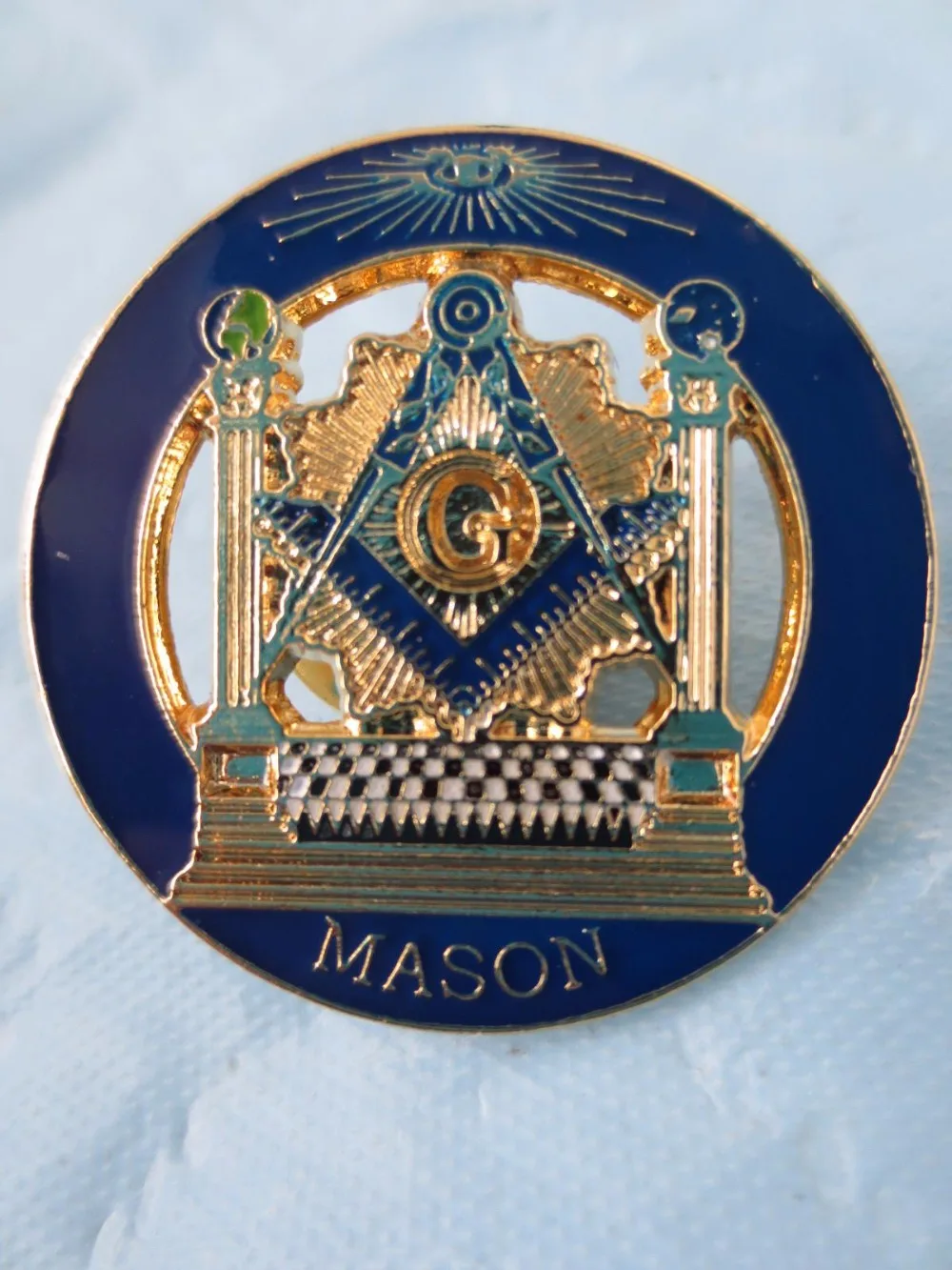 wholesale Masonic Lapel Pins Badge Mason Freemason MLP 14 size 2.4cmin Pins & Badges from Home