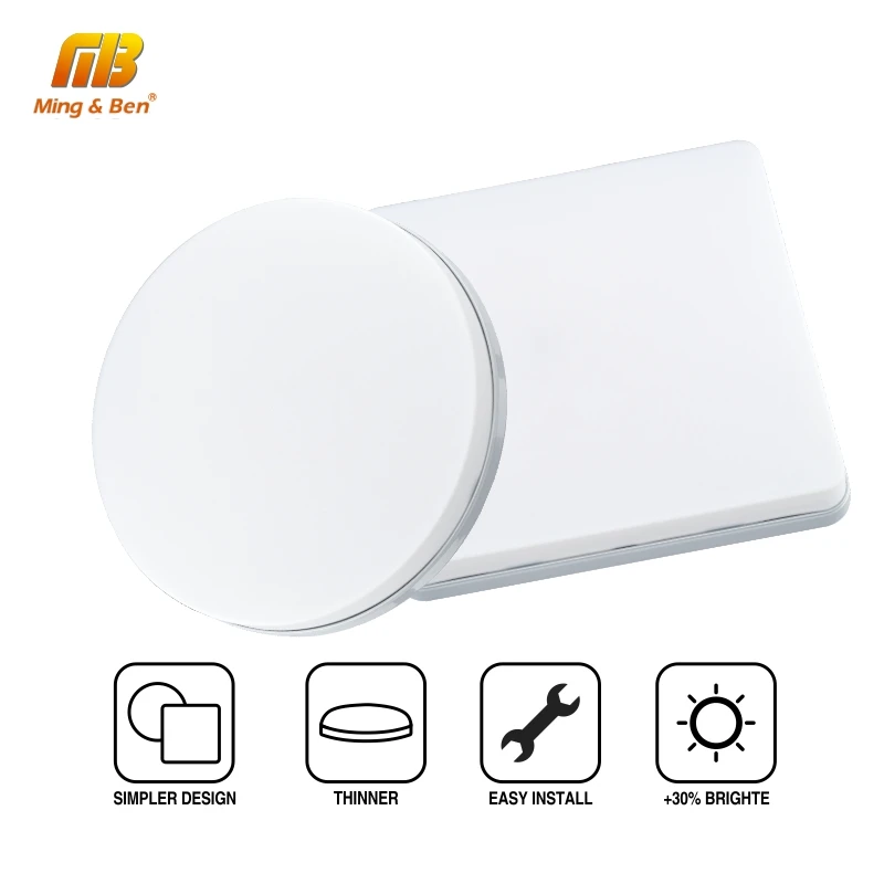  Ultra Thin LED Ceiling Lamp LED Modern Panel Light 48W 36W 24W 18W 9W 6W 85-265V Bedroom Kitchen Su - 33003390963