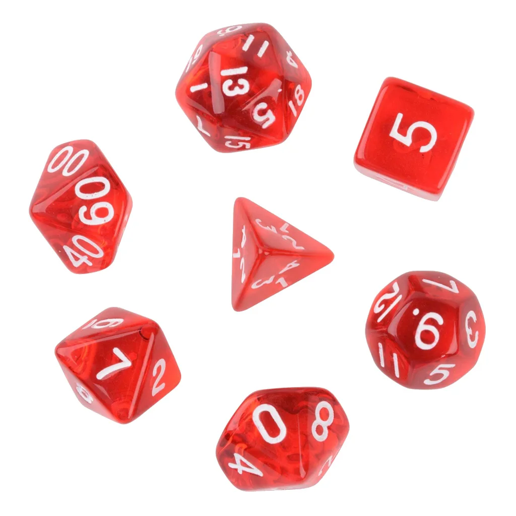 Набор из 7 штук D4 D6 D8 D10 D12 D20 Детские кубики умелые настольные игры аксессуары для