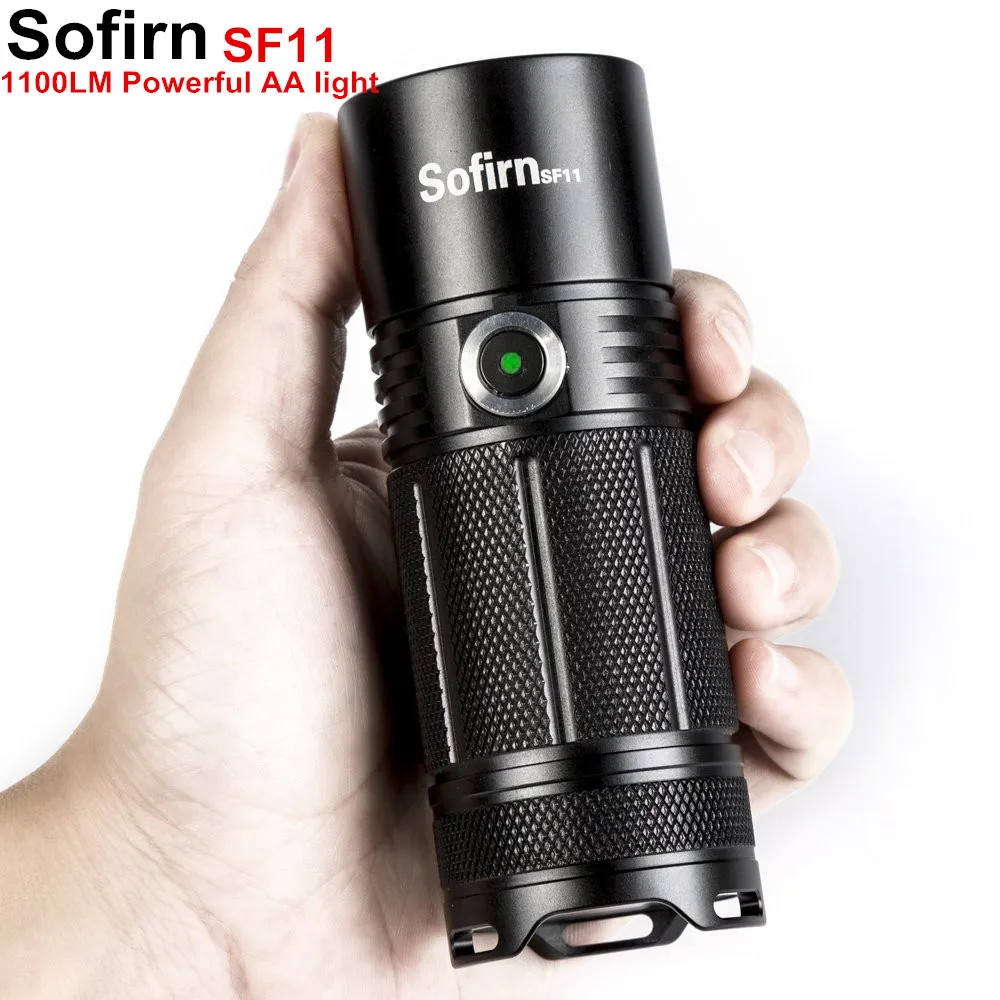 Sofirn SF11 Powerful LED flashlight Tactical AA Torch Cree XPL 1100lm LED High Power Light Lamp Indicator Power 6 Modes Camping Sofirn SF11 Powerful LED flashlight Tactical AA Torch Cree XPL 1100lm LED High Power Light Lamp Indicator Power 6 Modes Camping