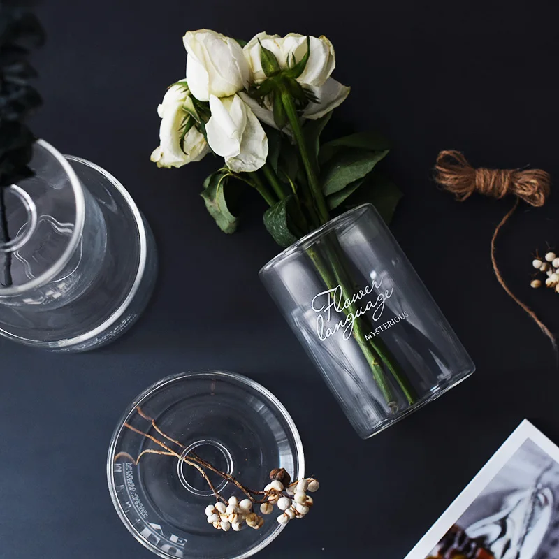 Nordic Style Glass Mini Vase Wedding Decoration Flower Vase
