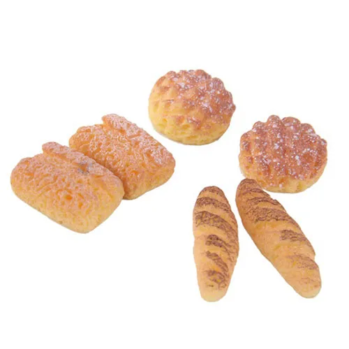 6pcs Bread for 1/12 Dollhouse Miniature Kitchen Simulation Food 1