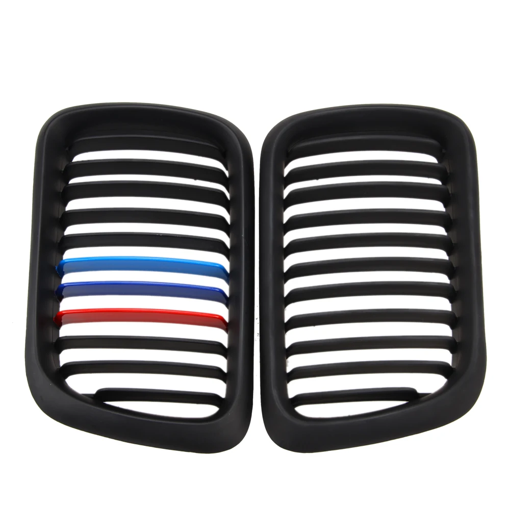 

Pair Front Matt black M Style Kidney Grille Grill For BMW E36 M3 3 Series 1997-1999