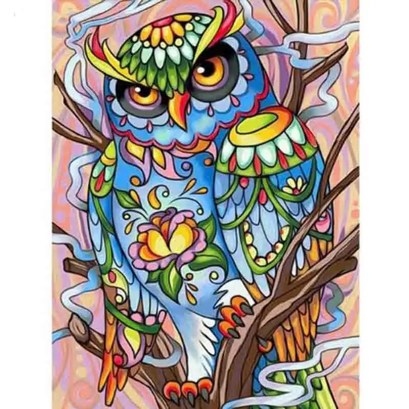 

Full Square/Round Drill 5D DIY Diamond Painting "Owls and roses" 3D Diamond Embroidery Cross Stitch Mosaic Rhinestone Decor