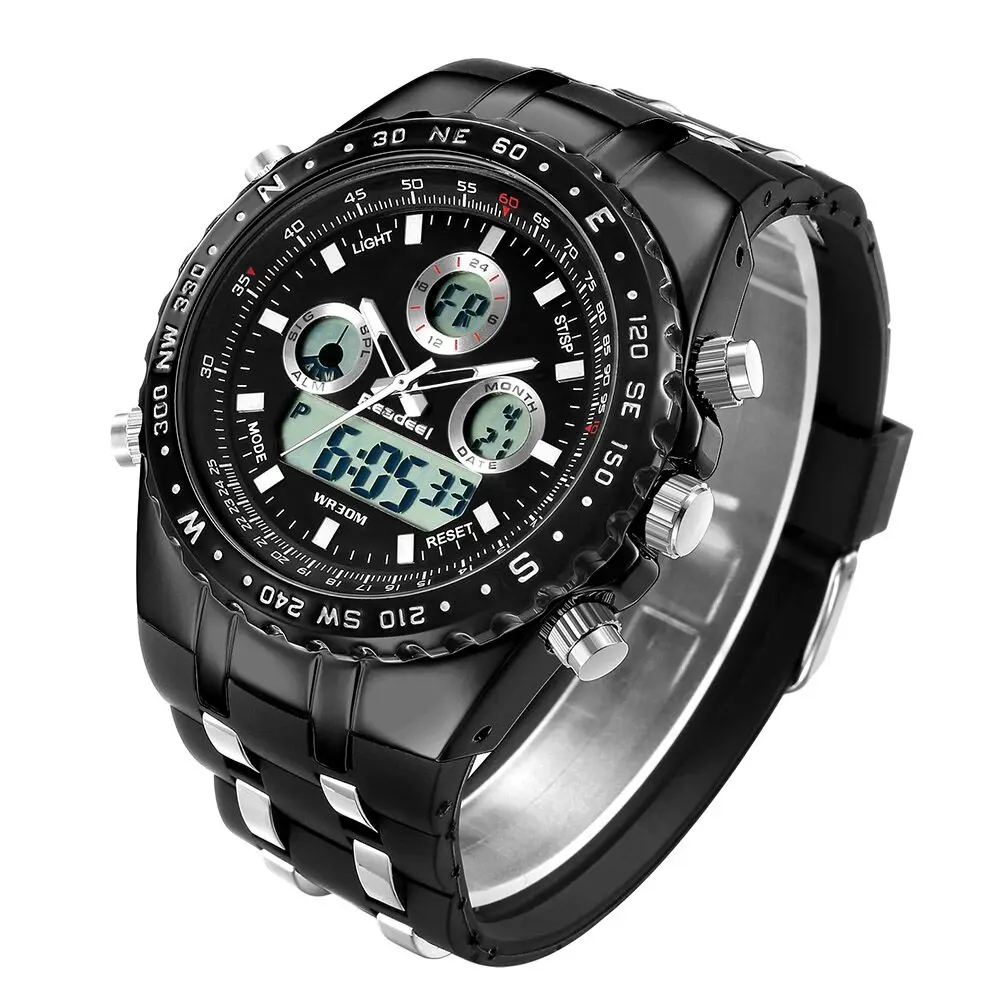 

2019 Top Brand Luxury Men LED Digital Watch Fashion Sport Waterproof Wristwatch with Date and Week Display Relogio Masculino