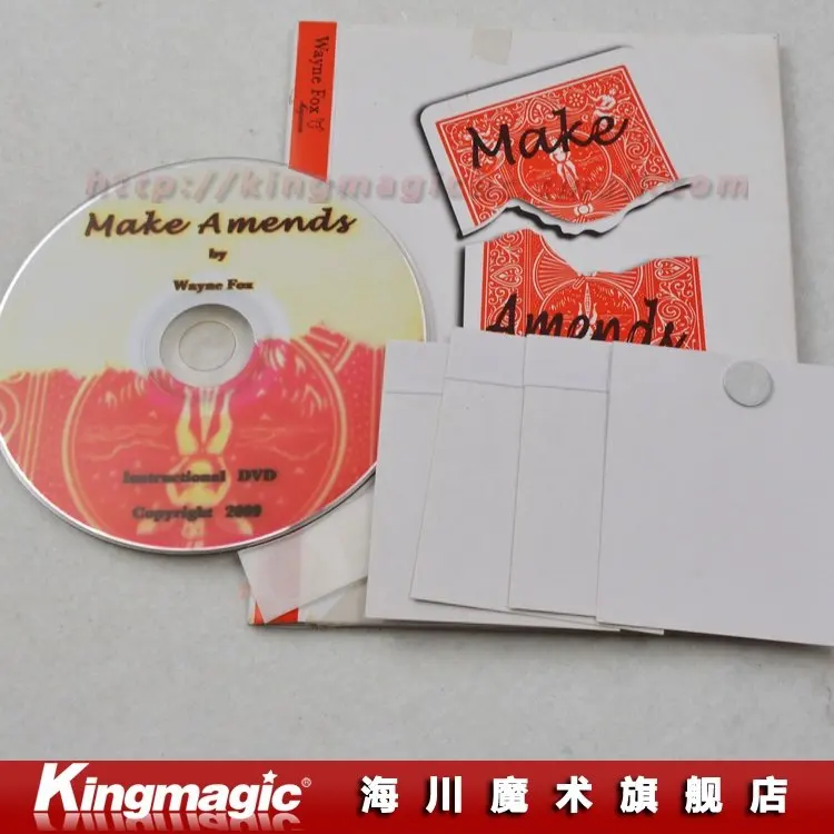 

Kingmagic Make Amends by Wayne Fox/with DVD/close-up magic//magic props/magic tricks/as seen on tv/ Free shipping by CPAM!