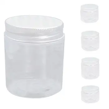 

2019 30-80ml Clear Plastic Cosmetic Cream Storage Jar Travel Empty Refillable Bottle