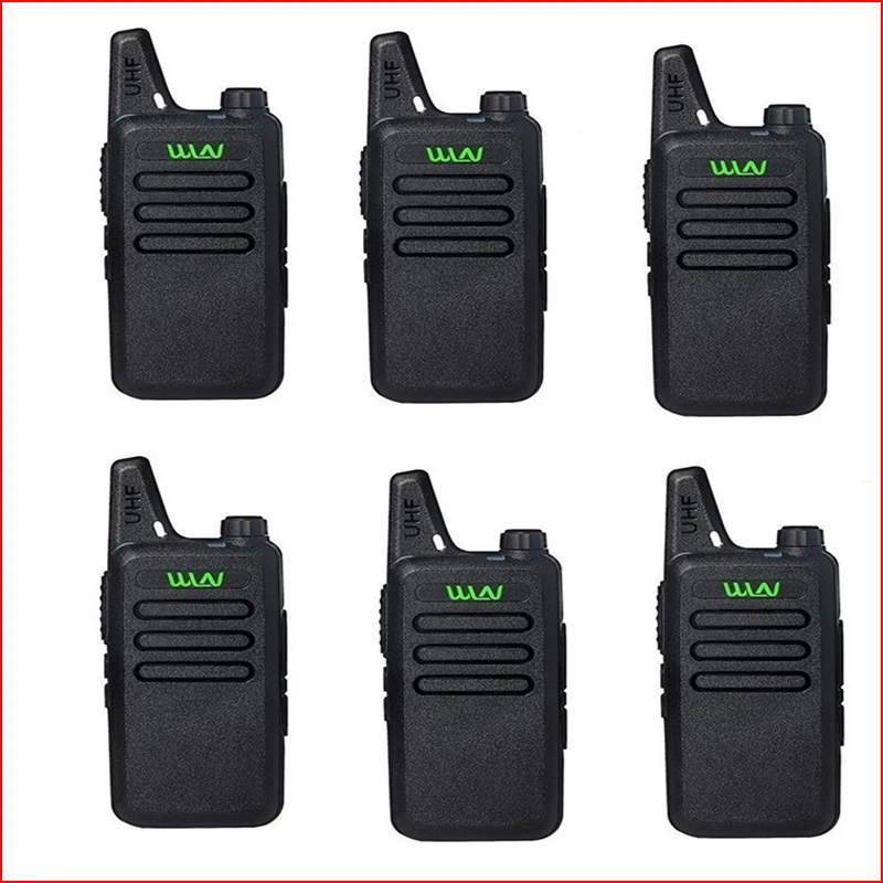 6 шт. CTCSS DCS коммуникатор Радио Walkie Talkie набор uhf мини WLN KD-C1 PMR446 для длинного диапазона удобный КВ трансивер ssb ham радио