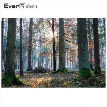 

EverShine DIY Diamond Painting Full Square Tree Pictures Rhinestones Diamond Embroidery Landscape Diamond Mosaic Home Decoration