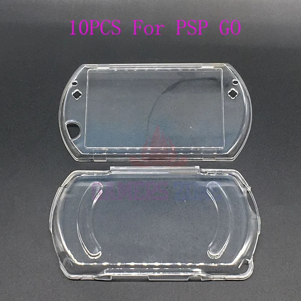 Funda protectora de cristal para PSP Go, carcasa dura transparente, 10