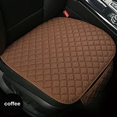 XWSN Linen car seat cover cushion suitable for 99% of the auto four seasons universal comfortable and breathable Car accessories - Название цвета: coffee 1 piece