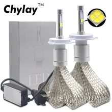 2 шт. R3 9600lm фар автомобиля H7 LED H4 H1 H3 H11 9005 9006 6000 К белого авто спереди лампы автомобильные фары Conversion Kit 4800lm