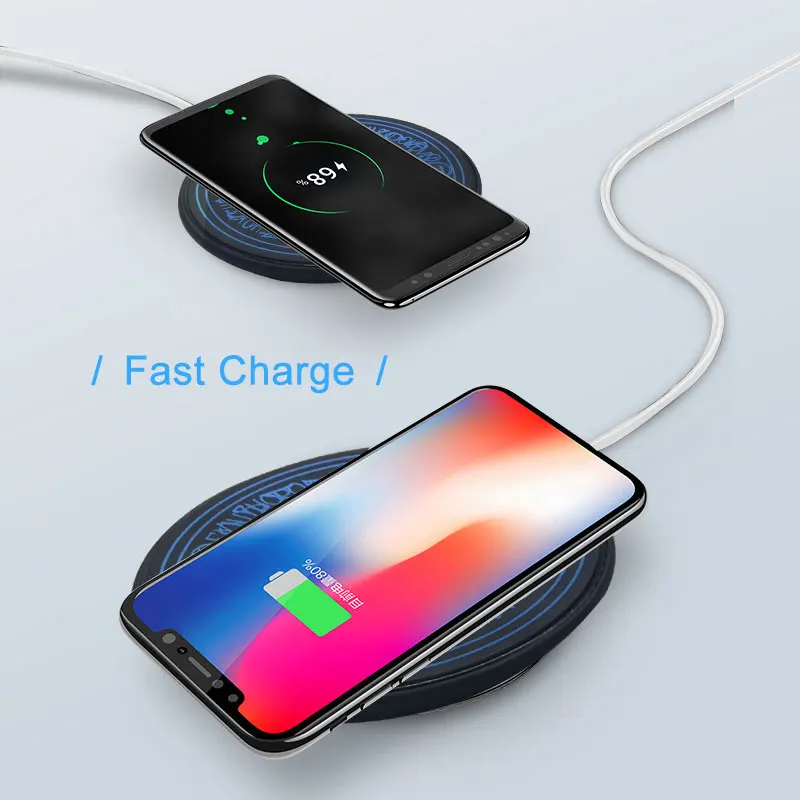 Беспроводная зарядка мини магический набор 10 Вт Быстрая для Android Apple QI Ultra тонкое