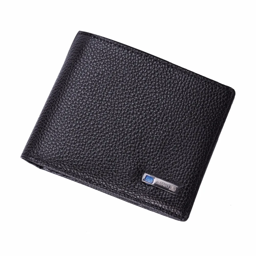 

SMARTLB Men Genuine Leather Bluetooth Smart Wallet with Androd/iOS APP Safe Wallet Security Smart Tracking Anti-lost Purse