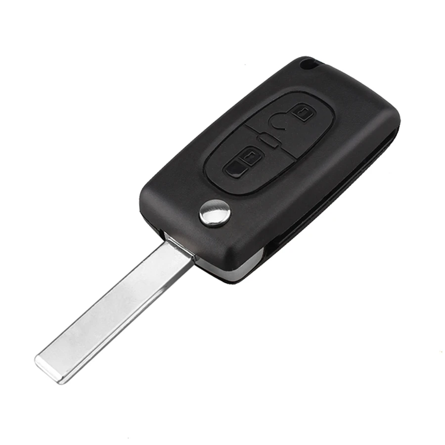 

2 Buttons Remote Key Case CE0536 For Peugeot 207 307 308 SW Uncut Blade HU83 With Peugeot logo