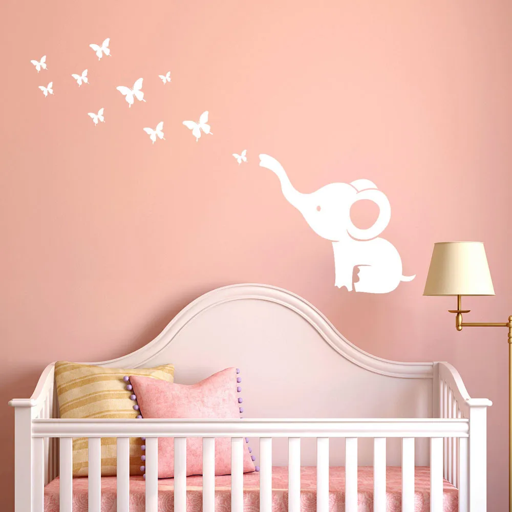 

DIY Elephant Butterfly Wall Stickers PVC Abstract Plane Wall Sticker Decals Children's Room Home Decoration Art Wall Decor