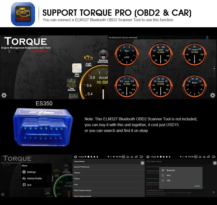 Perfect Erisin ES7346B 2 din Android 8.0 OBD 4GB RAM Car DVD GPS DAB for BMW E46 GPS Radio BT 24