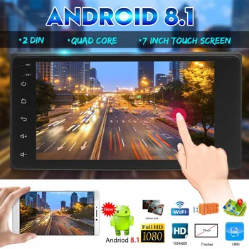 

NEW Car Multimedia Player 1G+16G Android 8.1 7" 2Din Car Radio Touchscreen GPS WiFi bluetooth 4.0 Multimedia Player For TOYOTA