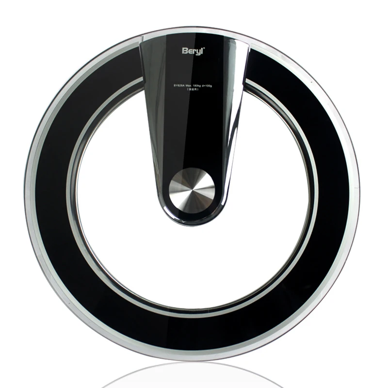 

Best Selling 180kg circular night vision temperature measuring weight scale 3 Colors smart LCD digital FLOOR SCALES BY828