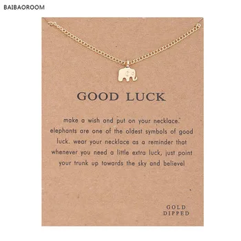 With Card Alloy Key Star Infinity Anchor Drop Gold Plated Shorts Clavicle Chains Fashion Necklaces & Pendants Wholesale