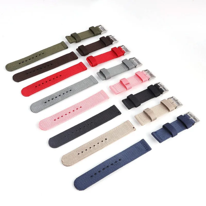 

Watch Strap Nylon Mesh Watch Bands Women Men Black Sport Watches Belt Accessories Relojes Hombre 18mm 20mm 22mm 24mm Canva